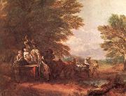 Thomas Gainsborough The Harvest wagon painting